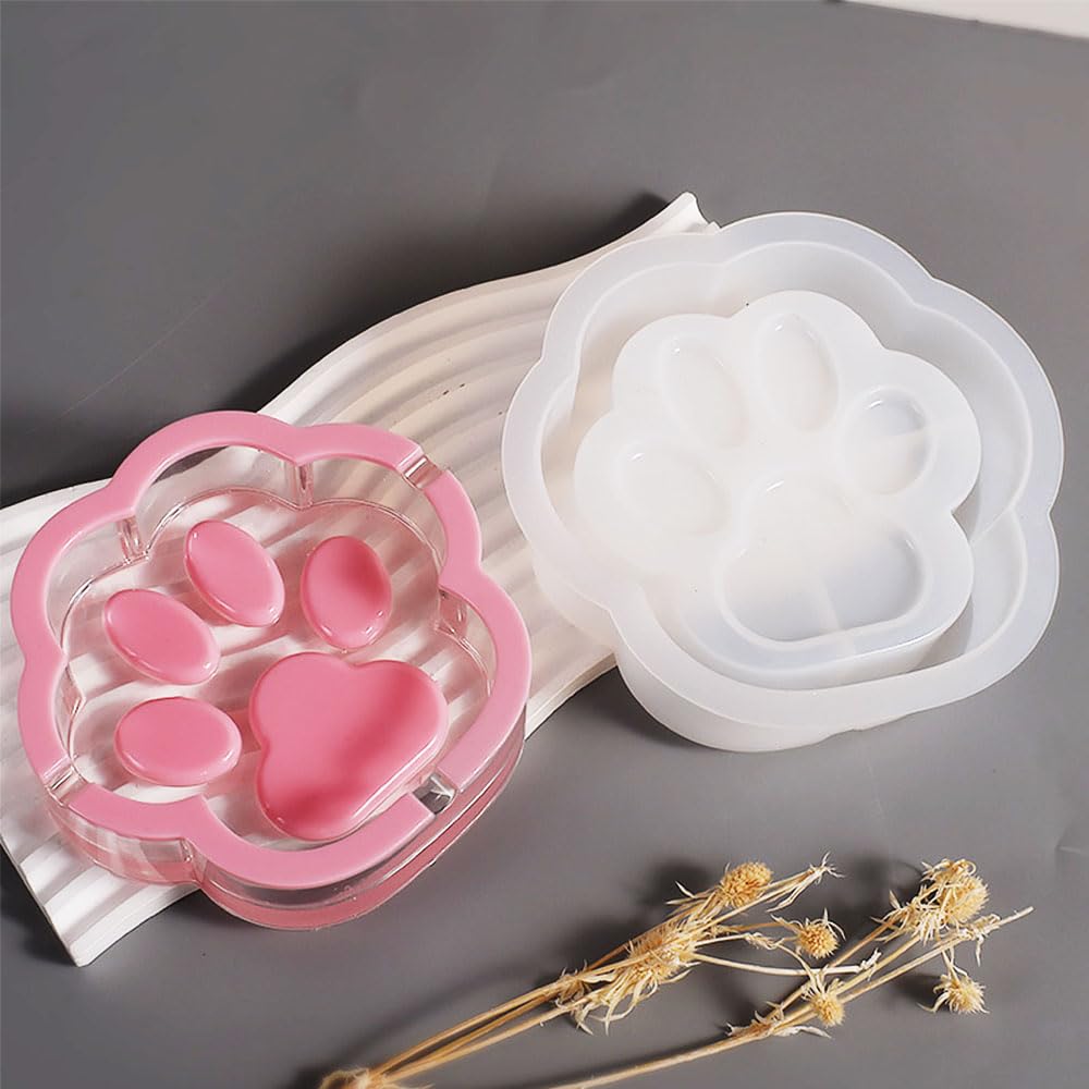 Amazon.co.jp: Finyoffiy 猫 シリコンモールド 猫の肉球 小物入れ 収納